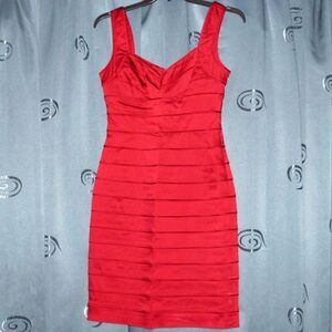 Vintage 'Lauren Ralph Lauren' Form Fitting Maroon Cocktail Dress